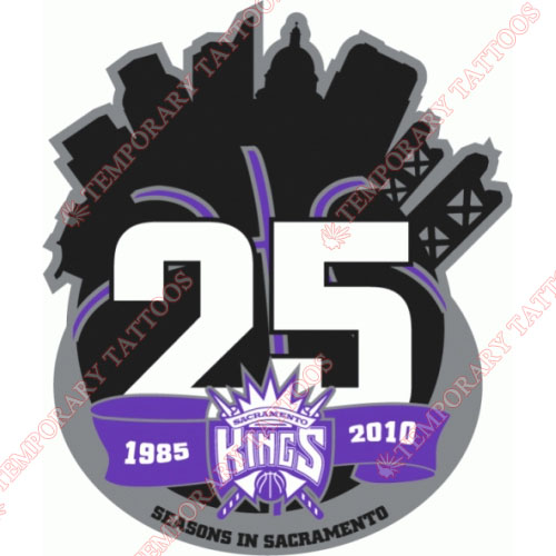 Sacramento Kings Customize Temporary Tattoos Stickers NO.1185